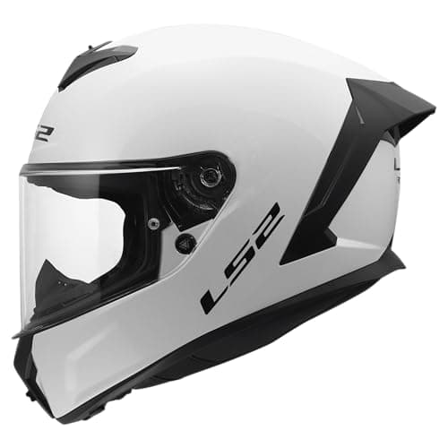 Image of LS2 FF820 RAPID III Full Face Motorcycle Helmet - SOLID GLOSS WHITE - XXL (63-64cm)