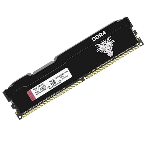 Image of DDR4 3200MHz 8GB Desktop RAM PC4-25600 UDIMM Non-ECC Unbuffered 1.35V 288 Pin CL16 PC Computer Memory Upgrade Module Support XMP 2.0 Auto Overclocking (Black)
