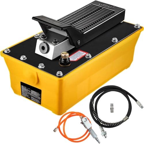 Image of Air Hydraulic Foot Pump 10000 PSI 2.3L with Hose and Spray Gun Adjustable 700 kg/cm2 Pressure 0.7-1 Range Durable Design for Heavy Machinery Lifting Moving and Upgrading Ideal for Industrial Use