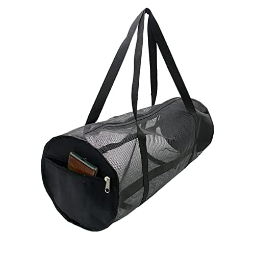 Image of XINCHIA Extra Large Mesh Sports Duffle Bag for Diving Swimming Tubular Football Basketball Volleyball Beach Net Storage Carry Heavy Duty Net Ball Holdall Fitness Bag with Straps Workout Gym Training