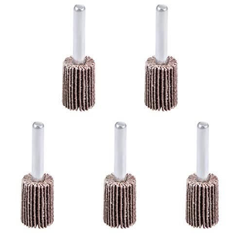 Image of sourcing map 15mm Flap Wheels Shank Mounted Sanding Disc Abrasive Wheel 80 Grits 5 Pcs