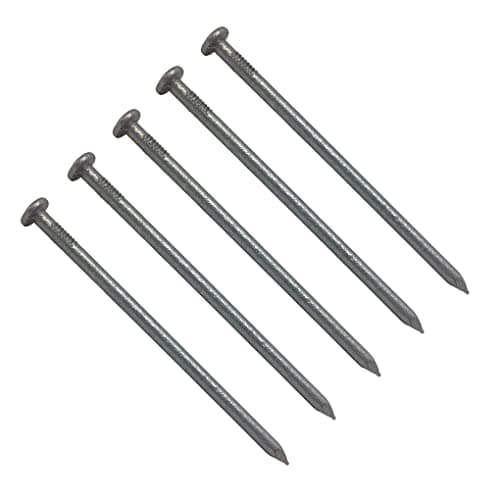 Image of TERF® 150mm X 6.0mm Galvanised Round Wire Nails 150mm (6 inch) X 6.0mm Round Nail For Soft and Hard Timber Wood Joinery Construction Furniture Craft Decking Fence Multi Purpose - Pack of 10