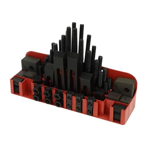 Image of T-Slot Clamp Kit 58-Piece Complete Set Machine Tool Accessory Fixture Holder CNC Workpiece Clamp Metalwork Fastener with Strong Clamping Force Precise Fixing Efficient Operation