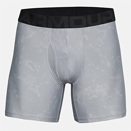 Image of Under Armour Men's Tech 6-inch Novelty Boxerjock 2-Pack, Mod Gray (011)/Jet Gray, Small