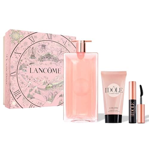 Image of Lancôme Idôle Eau de Parfum 50ml Gift Set, Limited Edition with Body Lotion and Mini Lash Idôle Mascara, Fresh Floral Fragrance with Rose Jasmine and Pear, Complete Beauty Ritual for Women