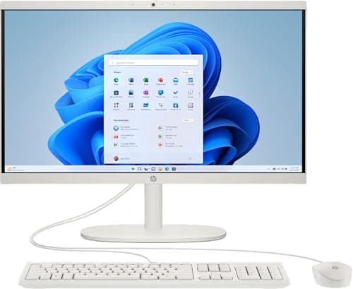 Image of HP 22- dg0007na All-in-One 21.5” FullHD Desktop PC – Intel Processor N100 (4 Core, 1.0/3.2GHz), 128GB UFS Storage, 8GB DDR5, Intel UHD Graphics, GbE, WIFI 6 & Bluetooth 5.3, Windows 11 Pro