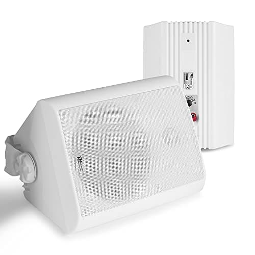 Image of Power Dynamics PD BC65V White 6.5-Inch Outdoor Speaker Set, IP56 Waterproof, 100V/8 Ohm, Wall-Mount Speakers for Garden, Patio, Commercial Use, Weatherproof, Sound, UV Resistant - Pair
