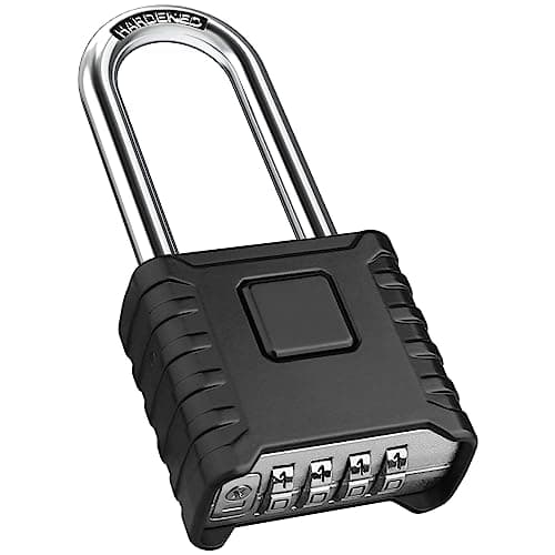 Image of Diyife Heavy Duty Combination Padlocks Outdoor, [Weatherproof] Long Shackle 52mm Large 4 Digit Code Padlock with 8mm Thick 304 Stainless Steel Shackle for Garage, School, Gate, Shed, Warehouse, Gym
