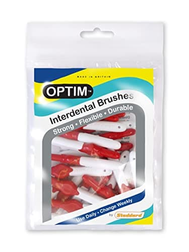 Image of Stoddard OPTIM Interdental Brushes, Pack of 25, Red, 0.5 mm Size 2