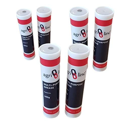 Image of Grease Cartridges, 6 Pack, EP2 Lithium Multipurpose Grease lubricant in 400g/14oz Cartridge for Grease Gun, UK Stock for fast delivery by Agri-Linc