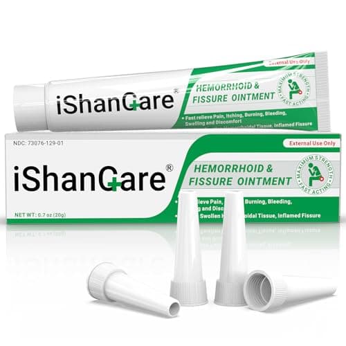 Image of Hemorrhoid Cream, Hemorrhoid & Fissure Treatment Ointment Extra Strength, Relief Anal Pain, Itching, Bleeding, Swelling, Discomfort, Natural Herbs Fast Acting Ingredients, Contains Vitamin E