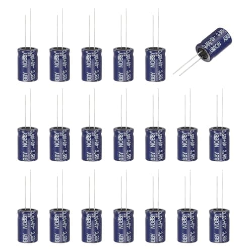 Image of sourcing map 20 Pcs 100uF 100V Non-Polarized Electrolytic Capacitor, 13x21mm Non-Polar Upgrade Capacitors for Audio Tweeter Speaker Crossover Frequency Divider Amplifier, Blue