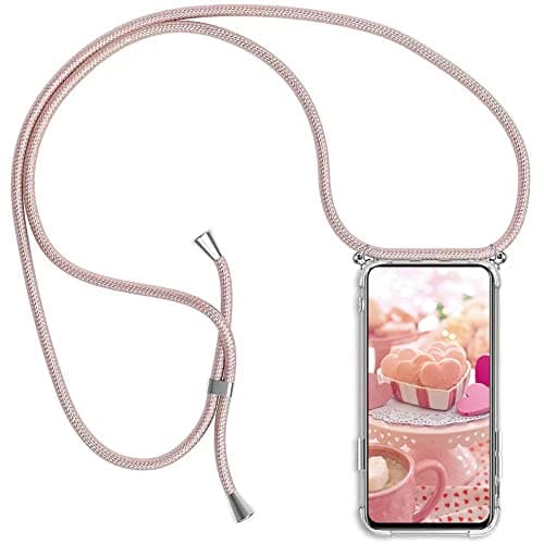 Image of YAMCCCSE Mobile Phone Chain Case for Vivo V21 5G/4G with Strap, Rose Gold, Vivo V21 5G/4G