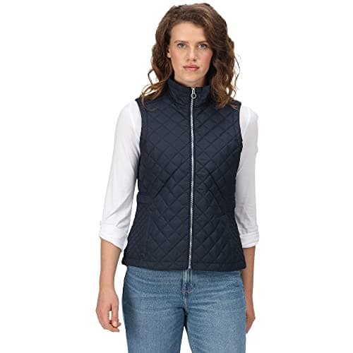 Image of Regatta Womens/Ladies Charleigh Quilted Body Warmer (14 UK) (Navy Tile)