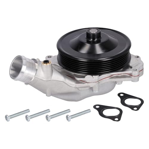 Image of FEBI BILSTEIN 184555 Water pump with belt pulley, with gaskets/seals, with bolts/screws, Aluminium