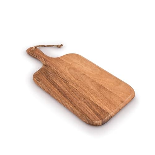 Image of Samhita Acacia Wood Cutting Board, for Meat, Cheese, Bread, Vegetables & Fruits, with Grip Handle (38.1cm x 17.78cm)