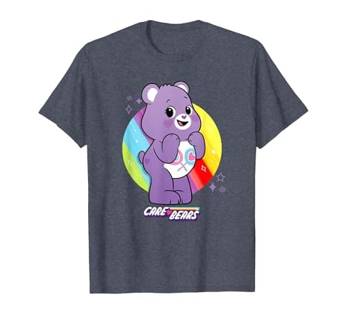 Image of Care Bears: Unlock The Magic Share Bear T-Shirt, Men, Heather Blue, X-Large