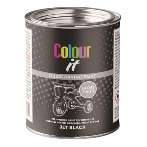 Image of Inspired Essentials 300ml Non Drip Paint Tin Exterior Interior Hard Drying Performance Multi-Purpose Tin for Metal, Wood, Plastic, Walls with Perfect Finish (1, Black Gloss)