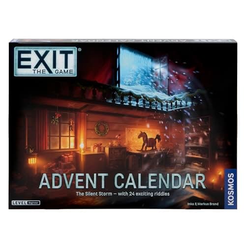Image of Thames & Kosmos EXIT: Advent Calendar - The Silent Storm, Escape Room Card Game, Family Games for Game Night, Holiday Season Games for Adults and Kids, For 1+ Players, Ages 10+