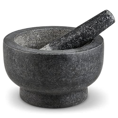 Image of Cole & Mason Clavering Grey Pestle and Mortar Set, Spice Grinder/Herb Grinder, Granite, 20cm Diameter