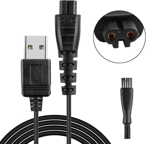 Image of 5V Shaver Charger Cable for Remington HC4250, USB Power Cord Cable Beard Trimmer Electric Shaver Charger for Remington HC4250, HC4255 F3 PF7500 MB4200 MB4130 XR1330 XR1350 XR1400 XR1470 XR1430