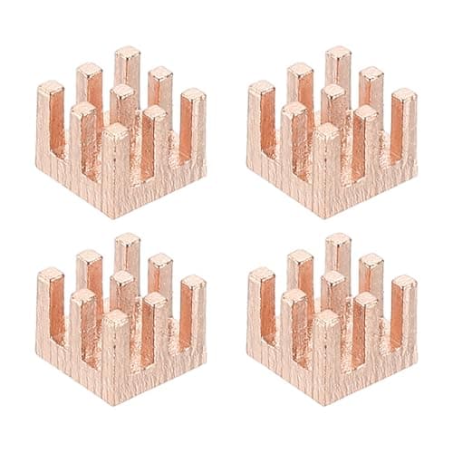 Image of PATIKIL Copper Heatsink 6x6x5mm, 4 Pcs Heat Sink Cooler Radiator for Raspberry Pi Chip CPU Power Transistor FET IC Power Amplifier