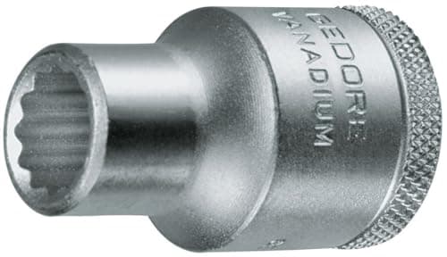 Image of GEDORE Socket, 1/2" 12.5 mm drive, Bi-hex, 15 mm AF, Tool, D 19 15, Chrome-plated steel