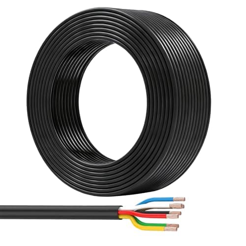 Image of AOHEWEI 7 Core Trailer Cable 12v 24v Automotive Caravan Wire, 7x0.75mm² Round Thin Wall Electrical Wire for Led Lights Wiring Connecting, Caravan, Truck, Towing Cable