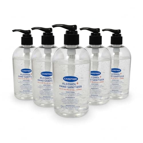 Image of 6x Hand Sanitiser 500ML CARE FREE Antibacterial Sanitising Rub Gel Alcohol Disinfect Large Sanitizer Bottles