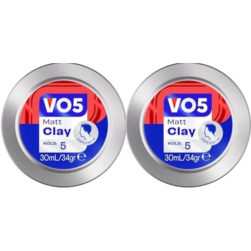 Image of VO5 Hair Styling Mini Matt Clay for Men & Women - Extra Hold, Flexible Matt Finish for All-Day Control, 30ml - Pack of 2