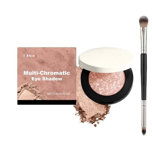 Image of Multi Chromatic Eyeshadow, Multicolor Metallic Eyeshadow, Buildable, Shimmering Metallic Eyeshadows For Women, Long-Wear, Highly Pigmented Powder Eyeshadows (02#)