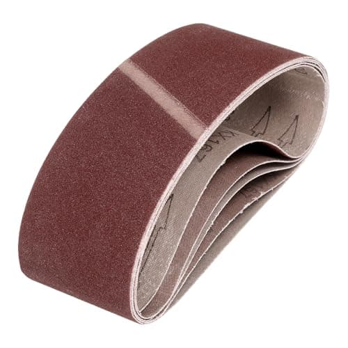 Image of sourcing map 76mm x 533mm Sanding Belts, 5 Pcs 120 Grits Aluminum Oxide Abrasive Belt Sander File Belt for Woodworking, Metal Polishing, Knife Sharpener