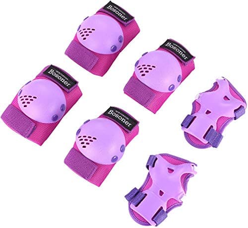 Image of Kids/Youth Knee Pad Elbow Pads for Roller Skates Cycling BMX Bike Skateboard Inline Rollerblading Skating Skatings Scooter Riding Sports (A-Purple, Small (3-7 years))
