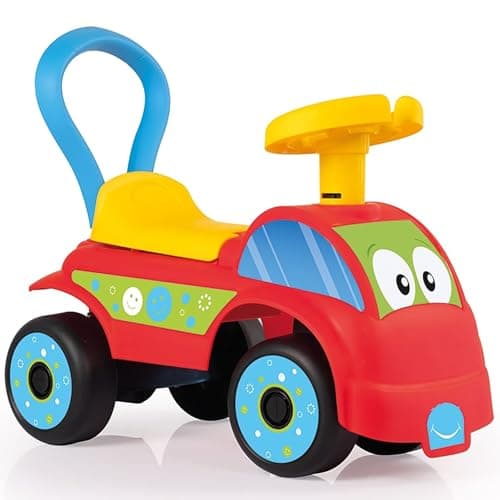 Image of Dolu Walk & Drive Foot to Floor Pink Ride On Car - Race Car Ride-On Toy for Toddlers & Infants (12 to 36 Months) - Red