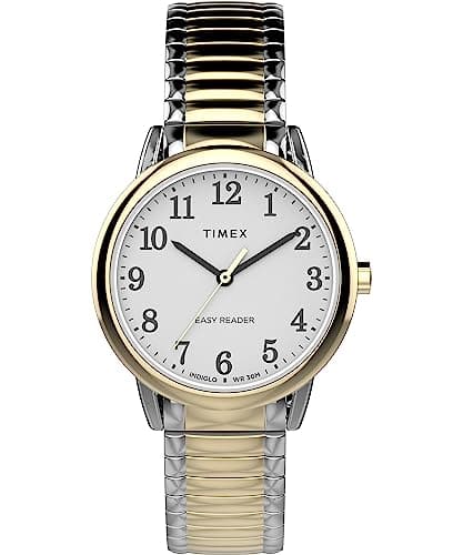 Image of Timex Women's Modern Easy Reader 32mm Watch – Two-Tone Case White Dial with Expansion Band