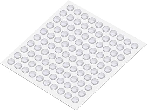 Image of nuoshen 100 Pcs Clear Rubber Feet, 8 * 3mm Adhesive Bumper Silicone Pads Sound Dampening Bumpers Self Stick Transparent Furniture Buffer Pads for Furniture Glass Tables Door