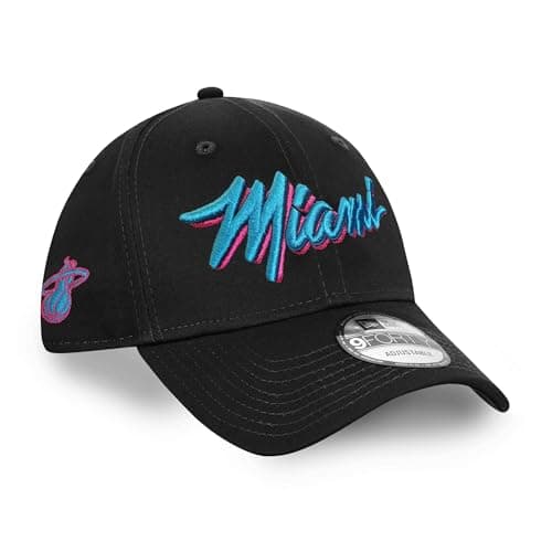 Image of New Era Miami Heat 9forty Adjustable Snapback Cap NBA Essential Black/Blue - One-Size