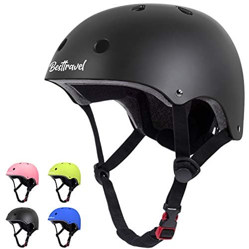 Image of Besttravel Kids Helmets, Toddler Helmets Adjustable Toddler Bike Helmet Ages 3-8 Years Old Boys Girls Multi-Sports Safety Cycling Skating Scooter Helmet (Black)