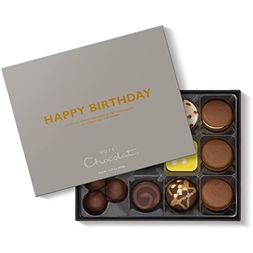 Image of Hotel Chocolat Happy Birthday Gift Box - 15 Of Our Best-Loved Chocolates, 150g - The Perfect Birthday Gift