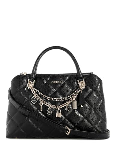 Image of GUESS handbag cross body bag Libby Two Compartment Tote Black