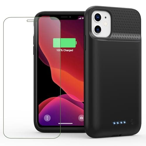Image of Battery Case for iPhone 11/XR,[2025 Upgraded] 7500mAh Ultra-Slim Portable Extended Charger Case Cover for iPhone 11/XR Charging Case (6.1 Inch)-Black