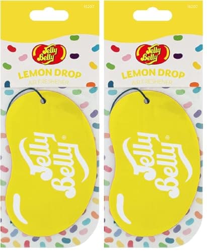 Image of Jelly Belly 15207 2D Lemon Drop Air Freshener, Yellow (Pack of 2)