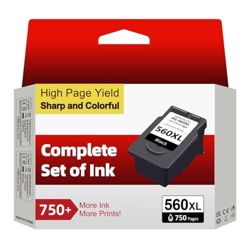 Image of INKYEAH 560XL Ink Cartridge Replacement for Canon 560 Ink Cartridges Original, PG-560XL Black High Yield Printer Cartridge- Prints Up to 750+ Pages, for Pixma TS5350 TS5351 TS5352 TS5353 TS7450 TS7451