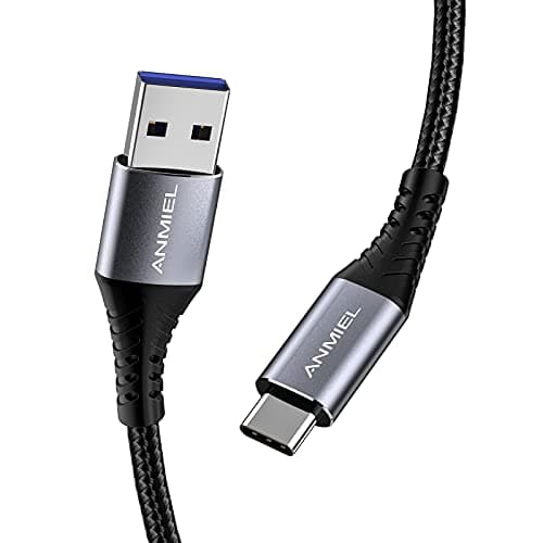 Image of ANMIEL USB Type C Cable 2M 3.1A Fast Charging&Usb3.0 Gen 1 Nylon Braided usb C Cable,Max 5Gbps Fast Data Sync Transfer,for Samsung Galaxy S10/S9/S8 Plus/Note 9/8, LG V30, V20,G6,Tab S4 etc