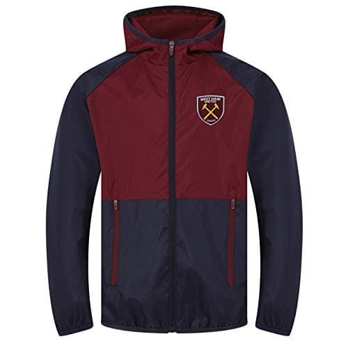 Image of West Ham United FC Gift Mens Shower Jacket Windbreaker Navy Claret XL