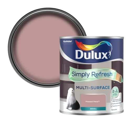 Image of Dulux Simply Refresh Multi Surface Eggsgell Paint - Pressed Petal - 750ML
