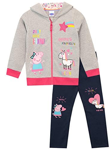 Image of Peppa Pig Girls Unicorn Hoodie & Leggings Set Multicoloured Age 12 to 18 Months