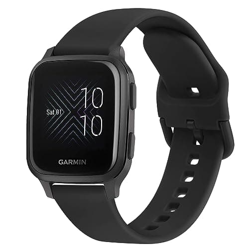 Image of Strap Compatible with Garmin Venu Sq Music Strap, 20mm Soft Silicone Strap Replacement Wristband for Garmin Venu Sq Music/Garmin Venu Sq/Garmin Venu/Garmin Venu 2 Plus, One Size, Silicone