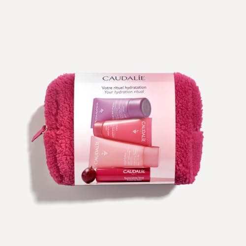 Image of Caudalie Limited Edition 4-Piece Hydrating Skincare Gift Set: Foaming Cleanser, Moisturizer, Shower Gel & Body Lotion for All Skin Types