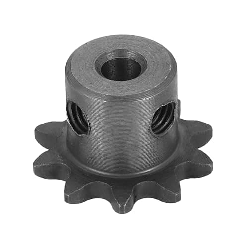 Image of sourcing map #25 Chain Roller Sprocket 5mm Bore 23.5mm OD, 10 Tooth C45 Carbon Steel ANSI Chain NO.25 Roller Sprocket Round Hole without Surface Finished for ISO 04C Chain